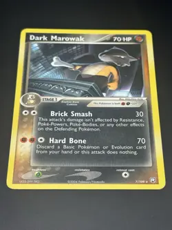 Pokemon Card - Dark Marowak EX Team Rocket Returns 7/109 Non Holo - Image 3