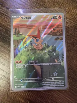 Pokemon TCG Victini 208 Black Star Promo Illustration Rare Card - Image 1