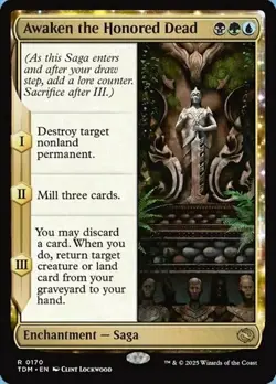 NM Foil Awaken the Honored Dead, MTG, Tarkir Dragonstorm, Magic, 170 - Image 1