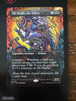 Ob Nixilis the Fallen ?? Borderless NonFOIL ?? MTG NM Encyclopedia Secret Lair - Image 1