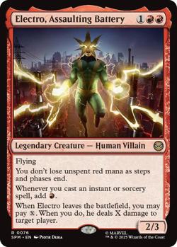 MTG magic 1x Electro, Assaulting Battery (M/NM) Marvel's Spider-Man - Image 1