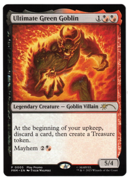 MTG ULTIMATE GREEN GOBLIN MARVEL'S SPIDER-MAN PLAY PROMO LEGENDARY VILLAIN NM - Image 1