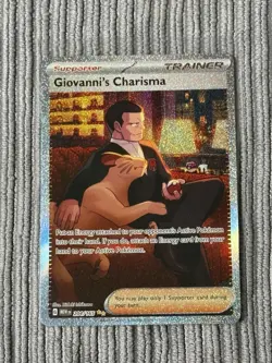 Giovanni’s Charisma 204/165 Pokemon Scarlet & Violet 151 SIR NM - Image 1