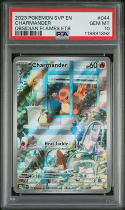 Pokemon Charmander Obsidian Flames ETB Promo SVP EN 044 PSA 10 Gem Mint - Image 1