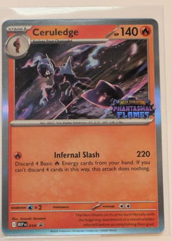 Pokemon Phantasmal Flames Stamped Ceruledge MEP014 Promo - Image 1