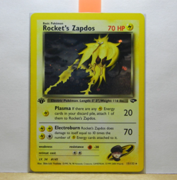 👾 ROCKET'S ZAPDOS 1ST EDITION | 2000 Pokemon Gym Challenge | GREAT Condition! - Image 1