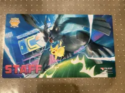 STAFF Zekrom Pokemon TCG Regional Championship Play Mat Pikachu - Image 1