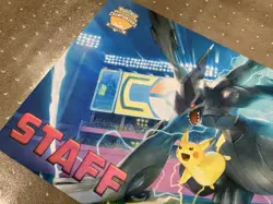 STAFF Zekrom Pokemon TCG Regional Championship Play Mat Pikachu - Image 2