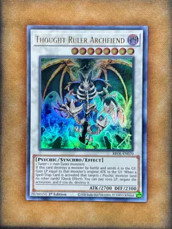 Yugioh Thought Ruler Archfiend BROL-EN070 Ultra Rare 1st Ed NM - Image 1