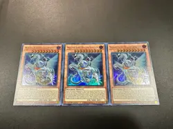 Yu-Gi-Oh! 3x Meklord Astro Dragon Triskelion LED7-EN016 1st Edition Ultra Rar NM - Image 1