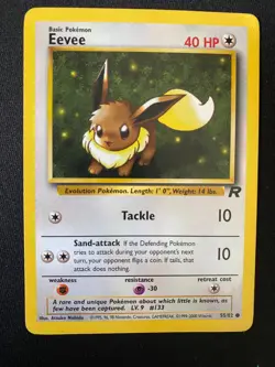 Eevee 55/82 Regular - Team Rocket WOTC 1999 - Pokemon TCG Card LP - Image 1