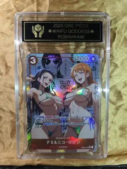 NICO ROBIN x NAMI Waifu Goddess Manga Card CUSTOM MADE Black Label - Image 1