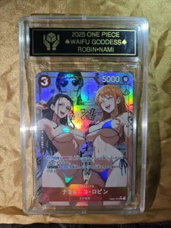 NICO ROBIN x NAMI Waifu Goddess Manga Card CUSTOM MADE Black Label - Image 2
