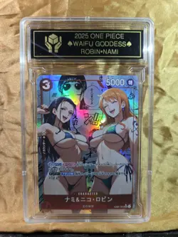 NICO ROBIN x NAMI Waifu Goddess Manga Card CUSTOM MADE Black Label - Image 3