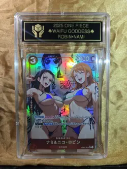 NICO ROBIN x NAMI Waifu Goddess Manga Card CUSTOM MADE Black Label - Image 4