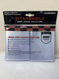 TitanShield Perfect Fit Inner Card Sleeves for Double Sleeving 200 Pcs - Image 1
