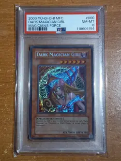 PSA 8 Dark Magician Girl MFC-000 Magician's Force Unlimited Edition Graded Card - Image 1