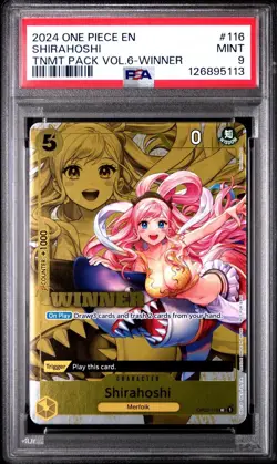Shirahoshi Winner Pack Vol. 6 OP03-116 One Piece Promotion Cards Foil PSA 9 - Image 1