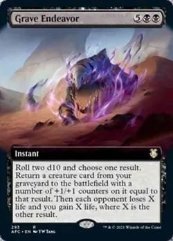 Grave Endeavor (Extended Art) - Commander: Adventures in the Forgotten Realms (A - Image 1