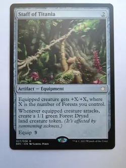 MTG Staff of Titania (BRC) Commander: the Brothers' War Regular Rare 027/036 - Image 1