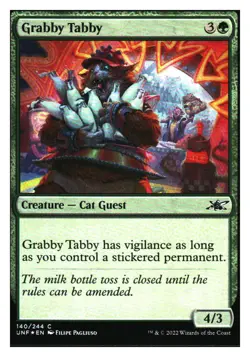 Grabby Tabby (Foil) Unfinity MTG - NM+ - Image 1