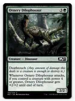 MTG Magic the Gathering Ornery Dilophosaur (194/274) Core Set 2021 - Image 1
