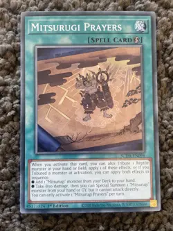 Yu-Gi-Oh! TCG 3x Mitsurugi Prayers SUDA-EN094 Common Playset NM/M - Image 3