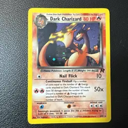 Pokemon Dark Charizard Holo Rare TCG Unlimited Card 4/82 LP - Image 1