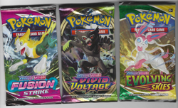 Lot of (3) Pokemon Brand New Sealed 10 Card Booster Packs 2021 Evolving Skies - Image 1