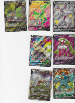 Lot of (7) Pokemon V Sword & Shield Full Art Ultra Rare Holo Cards Golurk V - Image 1