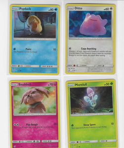 Lot of (4) Detective Pikachu Cards 2019 Holo Rare Ditto Psyduck Snubbull - Image 1