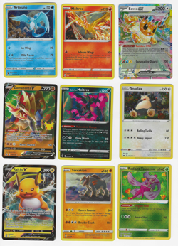 Lot of (9) Pokemon Cards Eevee ex Raichu V Moltres Articuno Holo Rare Near Mint - Image 1