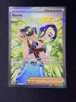 Pokemon TCG Perrin Card 220/167 Twilight Masquerade Special Illustration Rare - Image 1