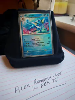 ✨ Vaporeon 022/131 Masterball Holo Foil Pokemon TCG Prismatic Evolutions Card - Image 1