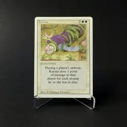 Magic: The Gathering Karma MTG Revised Edition Vintage 1994 MP - Image 1