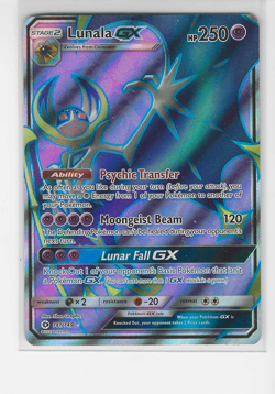 Lunala GX #141 Pokemon Sun & Moon Base 2017 Ultra Rare Full Art Holo - Image 1