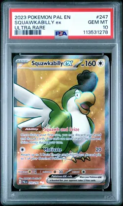 2023 POKEMON EN PALDEA EVOLVED #247 SQUAWKABILLY EX ULTRA RARE PSA 10 GEM MINT! - Image 1
