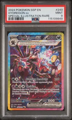 2024 POKEMON EN SURGING SPARKS #240 HYDREIGON EX SPECIAL ILLUSTRATION RARE PSA 9 - Image 1