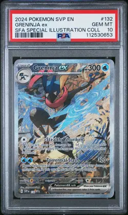 2024 POKEMON SVP EN BLACK STAR PROMO 132 GRENINJA EX SHROUDED FABLE PSA 10 GEM - Image 1