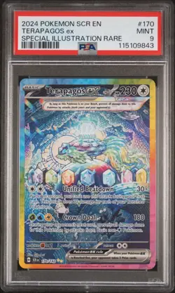 2024 POKEMON EN STELLAR CROWN #170 TERAPAGOS EX SPECIAL ILLUSTRATION PSA 9 MINT - Image 1