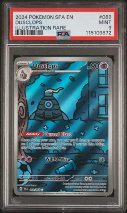 2024 POKEMON SFA EN-SHROUDED FABLE #069 DUSCLOPS ILLUSTRATION RARE PSA 9 MINT - Image 1