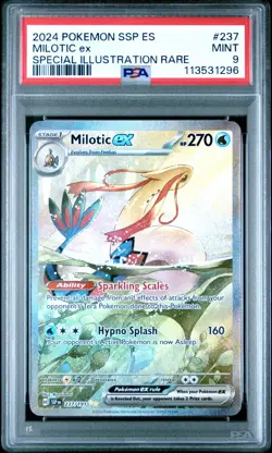 2024 POKEMON EN SURGING SPARKS #237 MILOTIC EX SPECIAL ILLUSTRATION RARE PSA 9 - Image 1