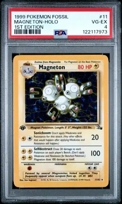 MAGNETON (PSA 4) Pokemon Fossil 1st Edition 11/62 - Holo Rare - Image 1