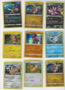 Lot of (9) Pokemon Holo Rare SWSH Dragonite Sobble Morpeko Zamazenta Sharkpedo - Image 1