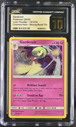 Pokemon English Gardevoir 141/214 2018 Lost Thunder Cosmos Holo CGC 10 Pristine! - Image 1