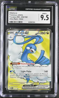 Pokemon Altaria ex 232/182 2023 Paradox Rift EN Ultra Rare Holo CGC 9.5 Mint+ - Image 1