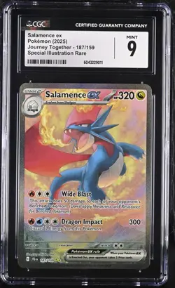 Salamence ex #187 Pokemon Journey Together En 2025 Special IR CGC 9 Mint - Image 1