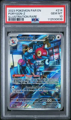 2023 POKEMON EN PARADOX RIFT #214 PORYGON-Z ILLUSTRATION RARE PSA 10 GEM MINT! - Image 1