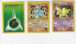 (3) Pokemon 2000 Gym Challenge 1st Edition Sabrina's Drowzee Giovanni's Machop - Image 1