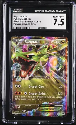 Rayquaza EX XY73 Pokemon Black Star Promos XY EN 2015 Ultra Rare CGC 7.5 NM-MT+ - Image 1